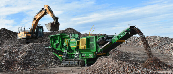 Recycled Aggregates being produced